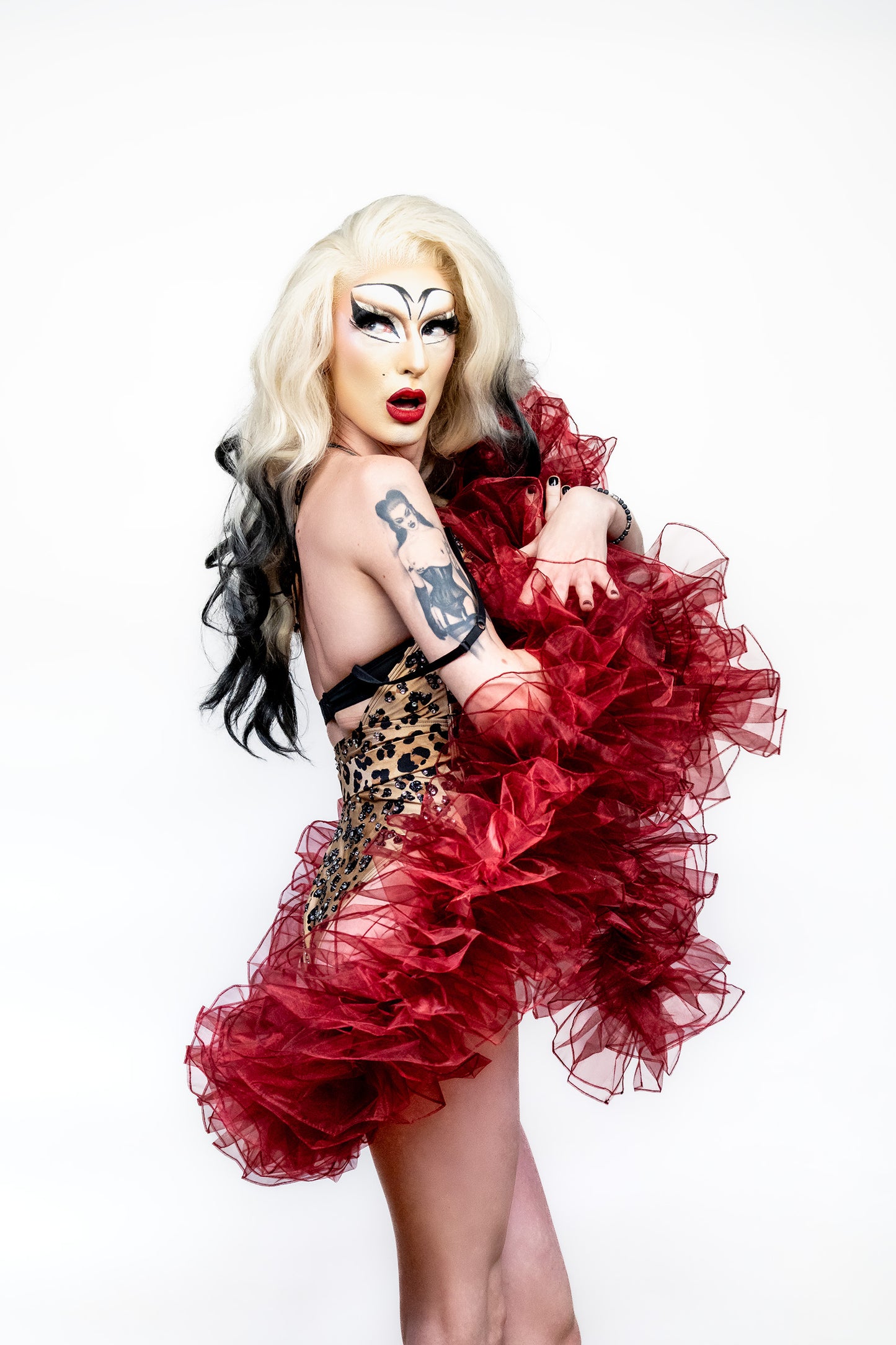 Red Wine Organza Boa