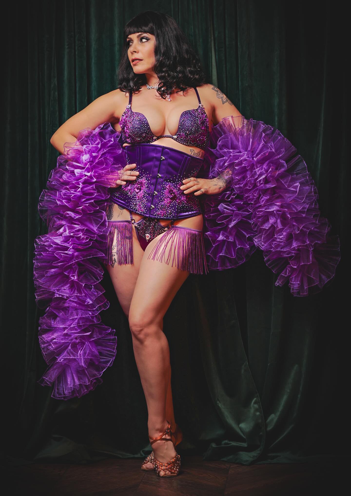 Purple Organza Boa