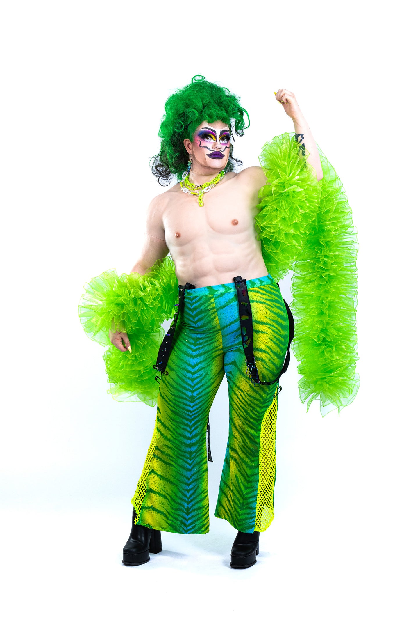 Lime Green Organza Boa