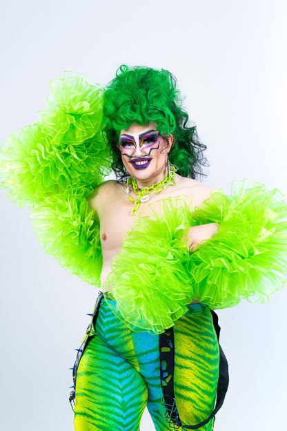 Lime Green Organza Boa