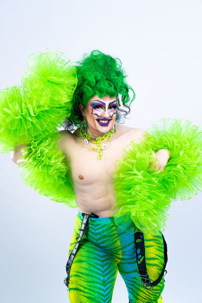 Lime Green Organza Boa