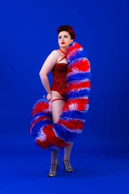 USA Flag Organza Boa