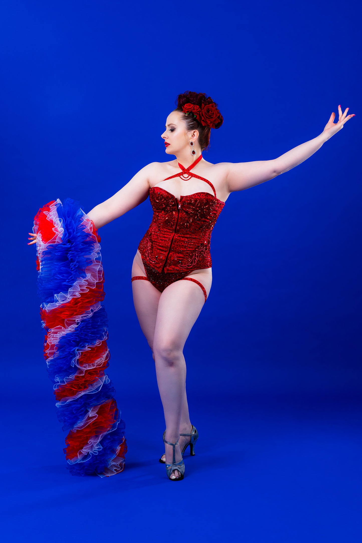 USA Flag Organza Boa