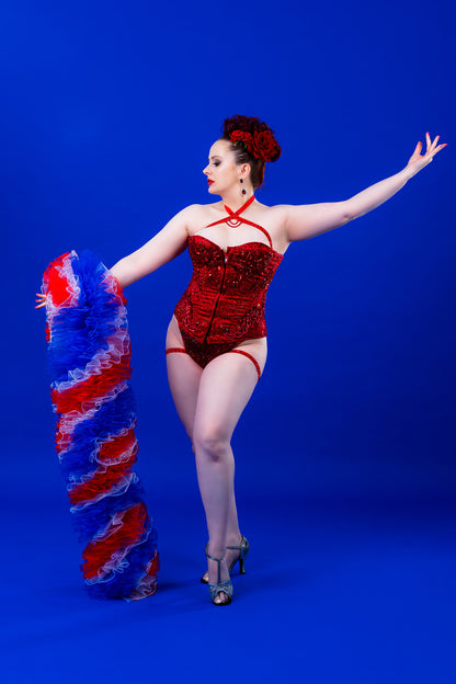 USA Flag Organza Boa