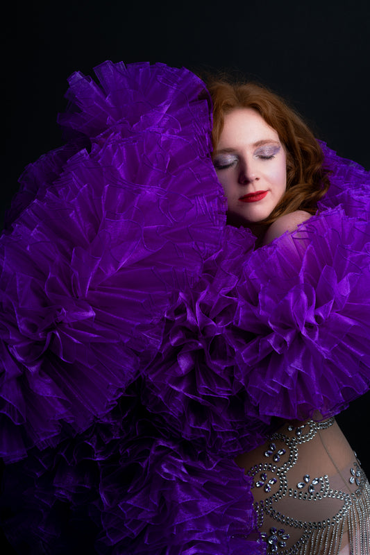 Purple Organza Boa