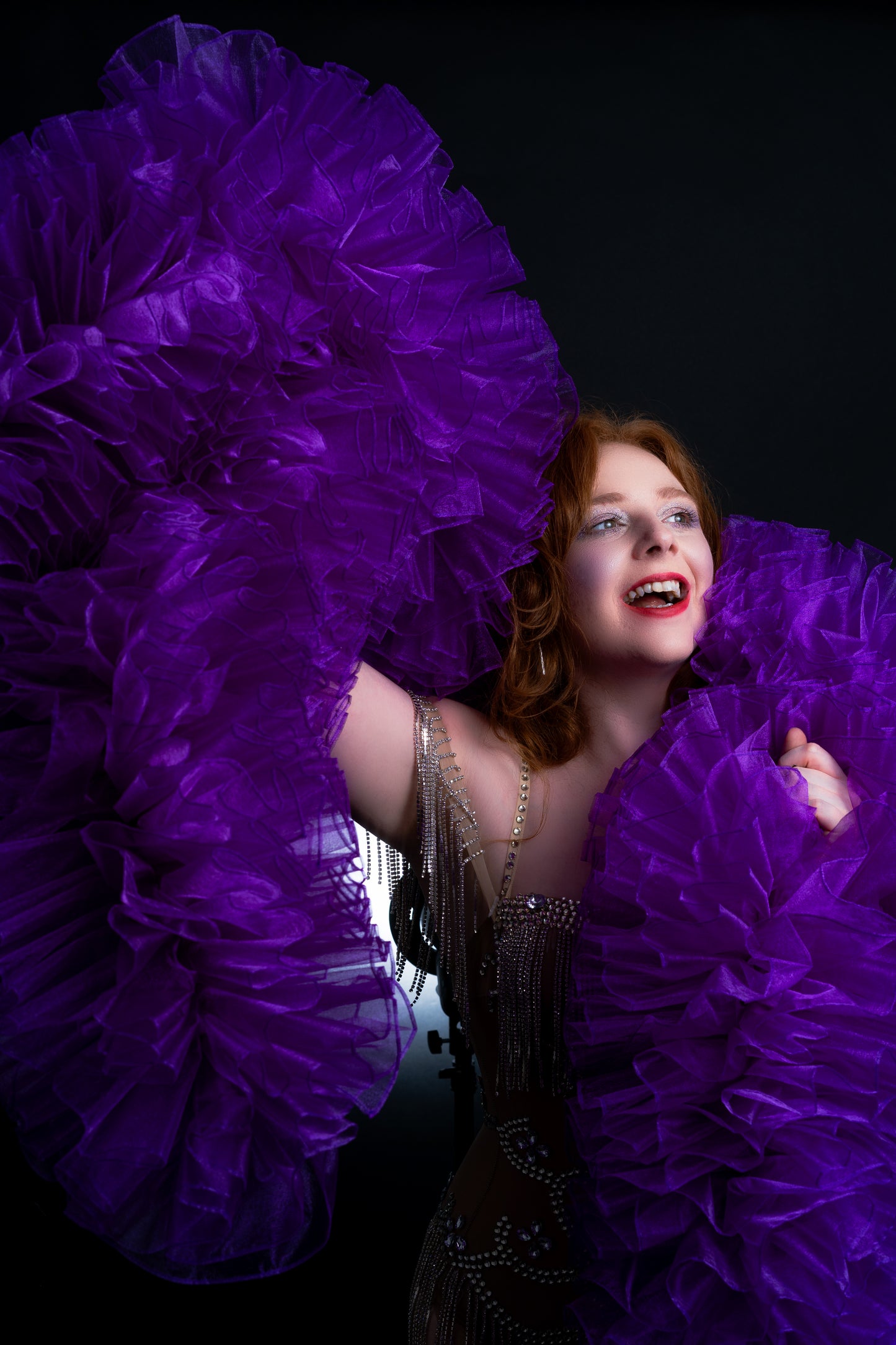 Purple Organza Boa