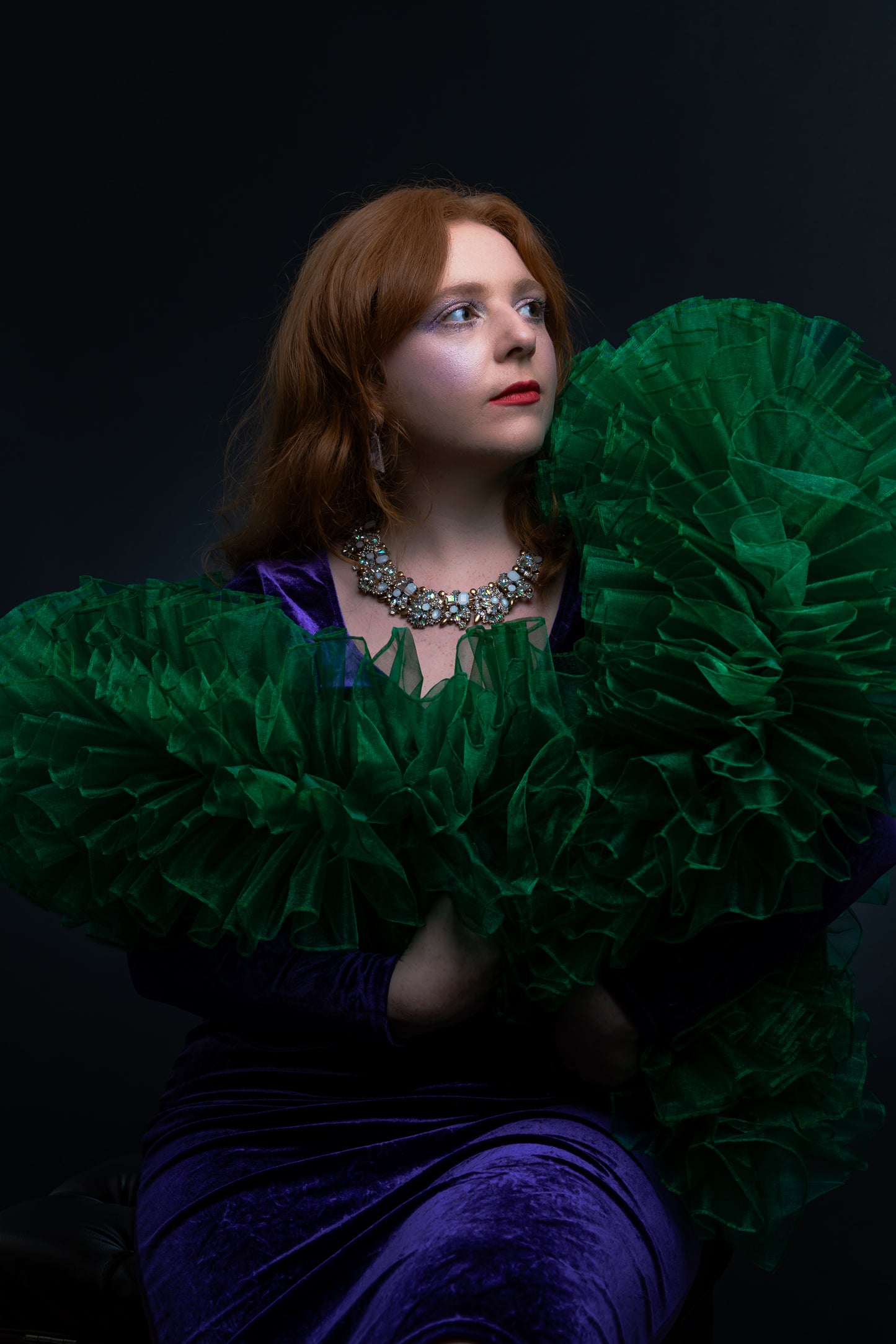 Green Organza Boa