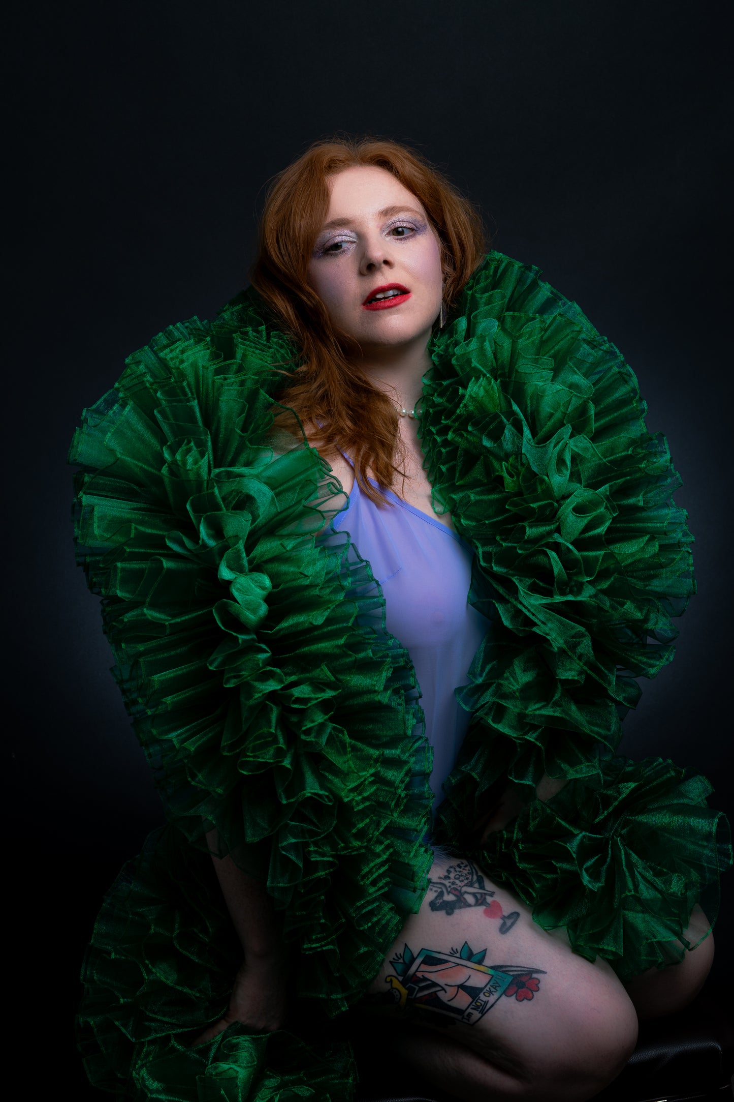 Green Organza Boa