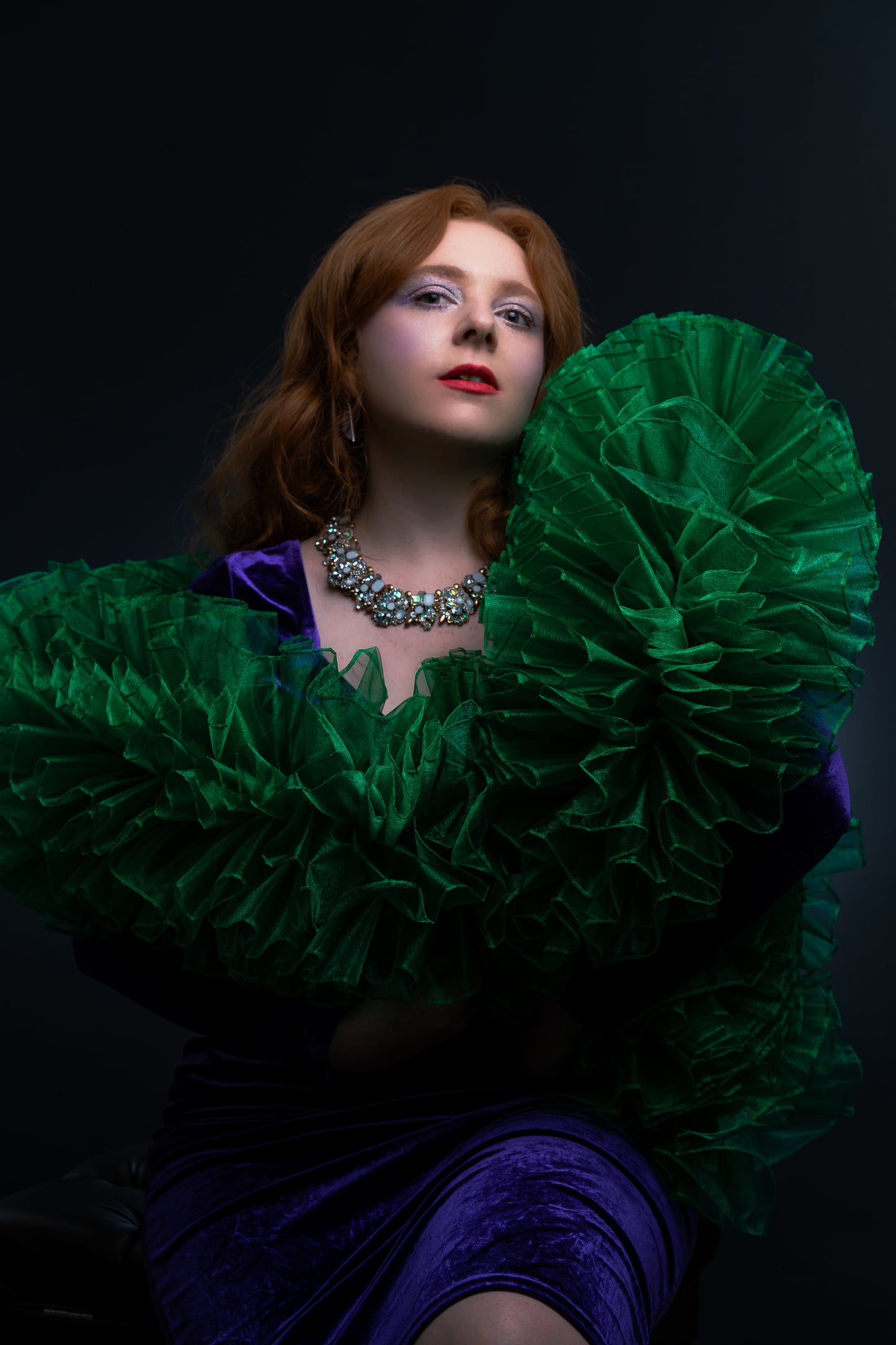 Green Organza Boa