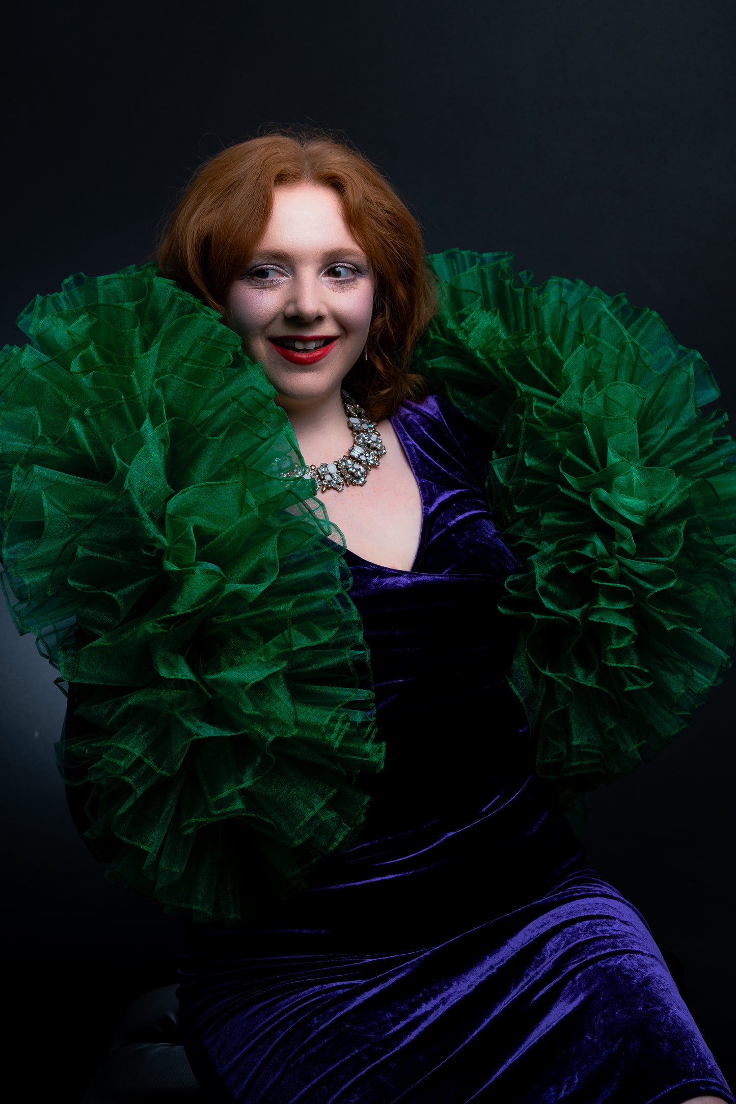 Green Organza Boa