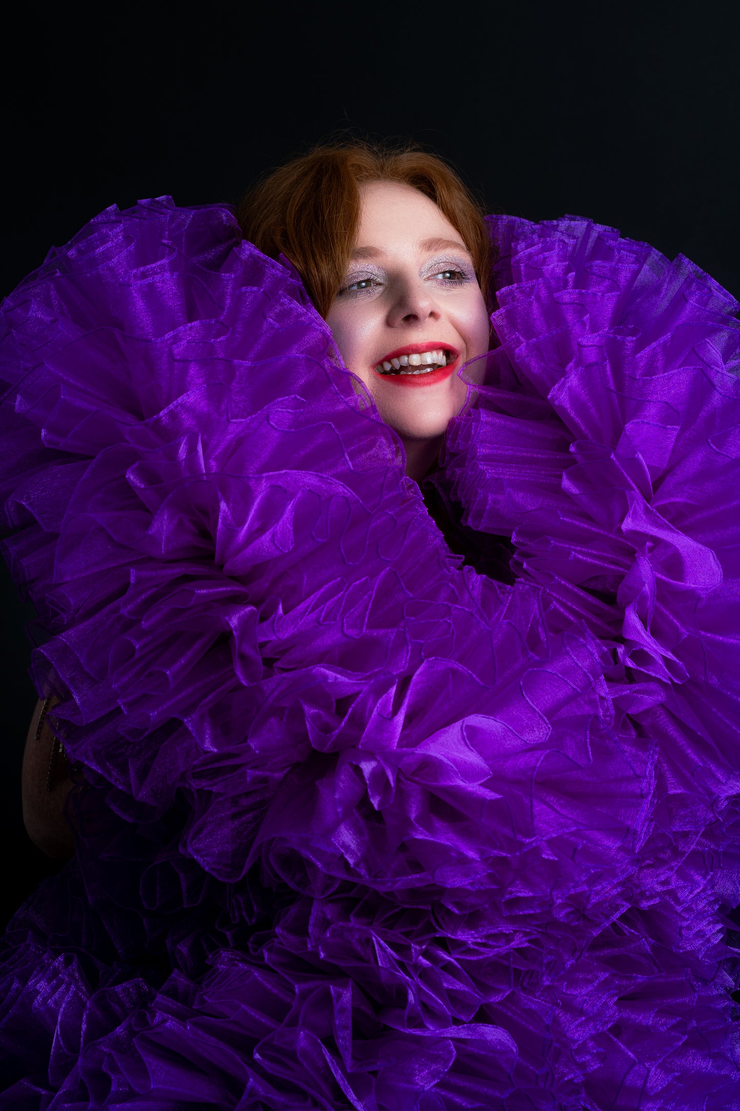 Purple Organza Boa