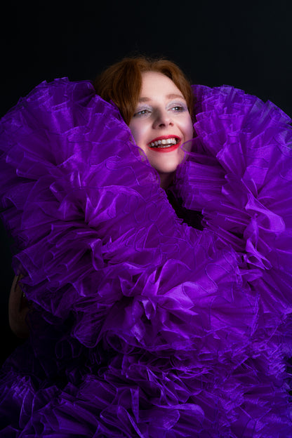 Purple Organza Boa