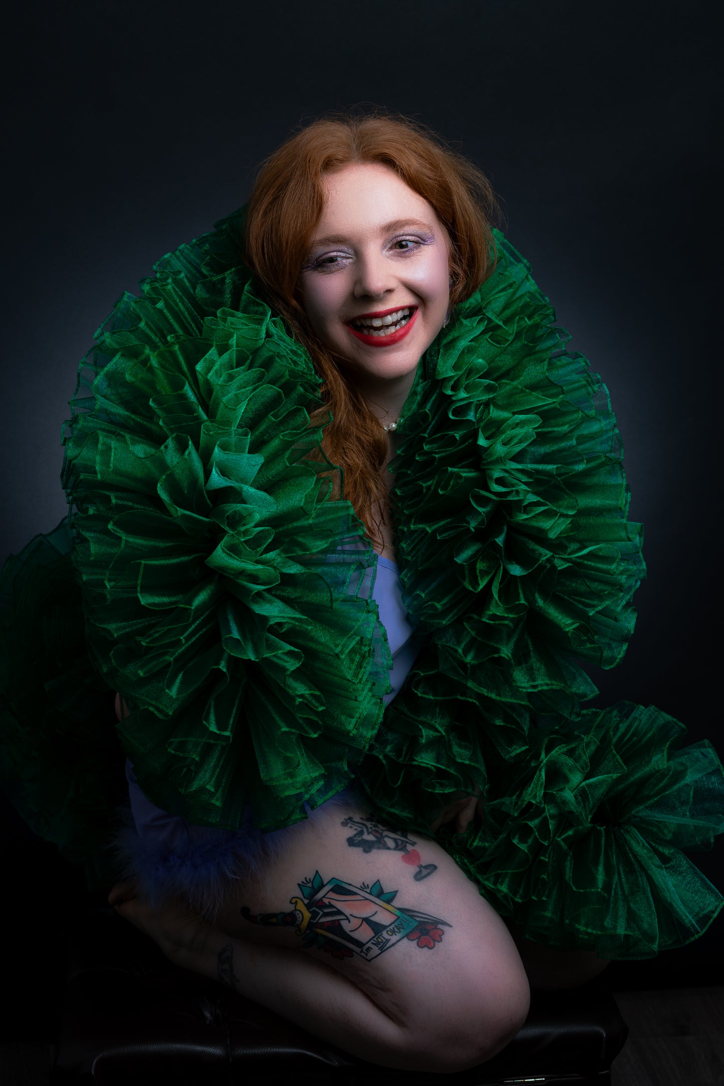 Green Organza Boa