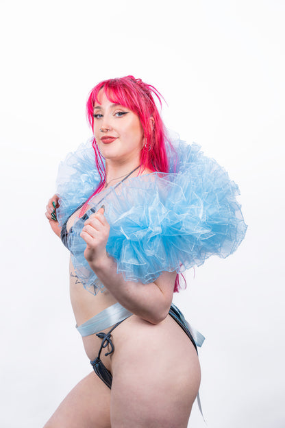 Baby Blue Organza Bolero