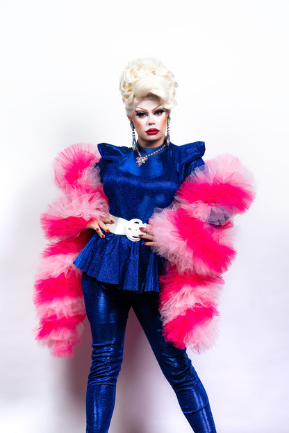 Pink Tulle Boa - Two Tone