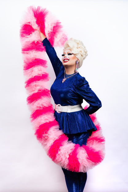 Pink Tulle Boa - Two Tone