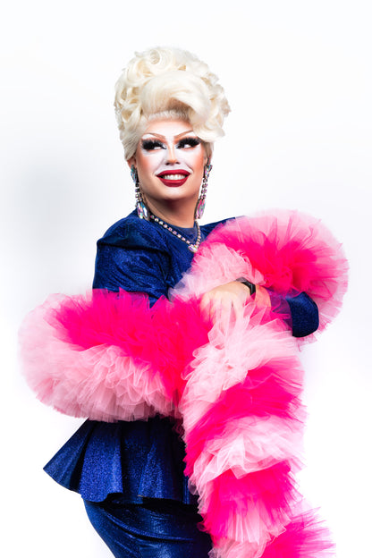 Pink Tulle Boa - Two Tone