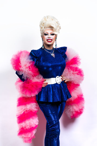 Pink Tulle Boa - Two Tone