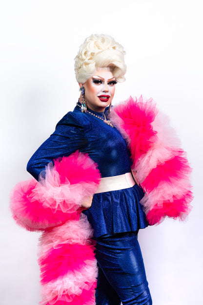 Pink Tulle Boa - Two Tone