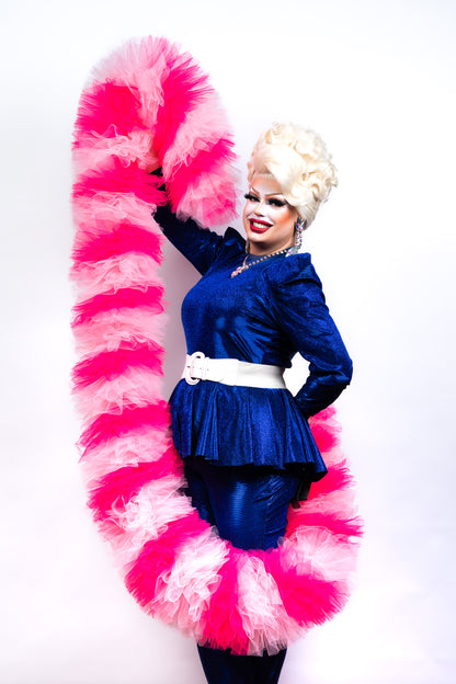 Pink Tulle Boa - Two Tone