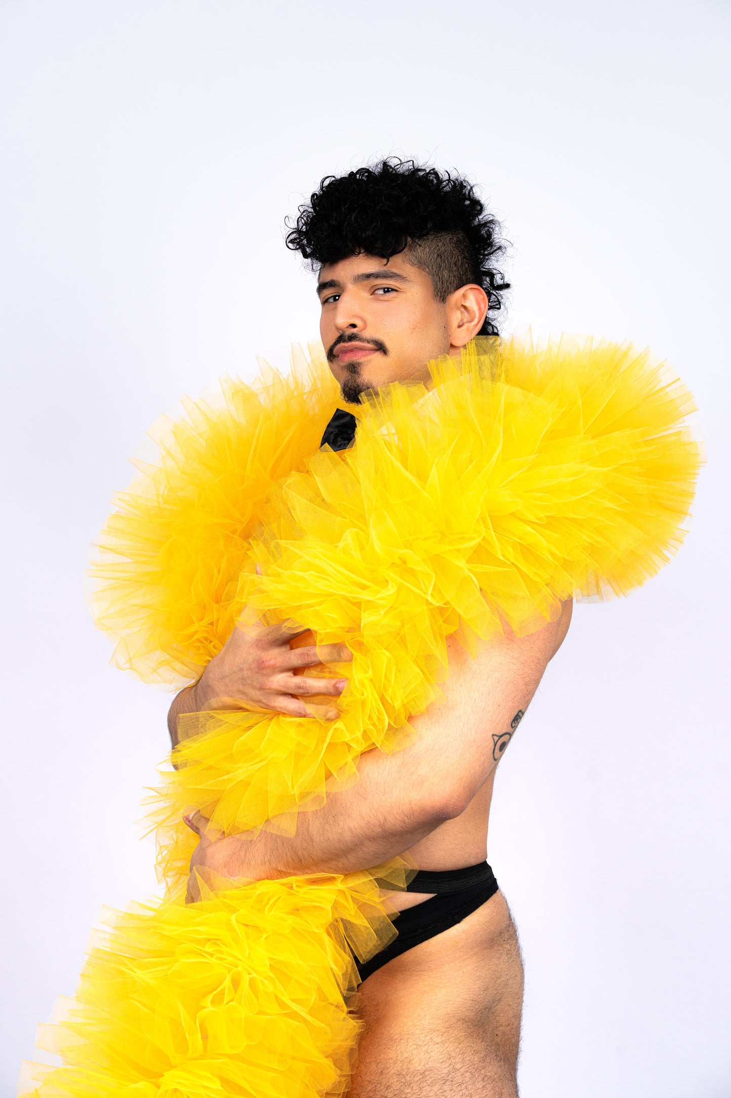 Yellow Tulle Boa