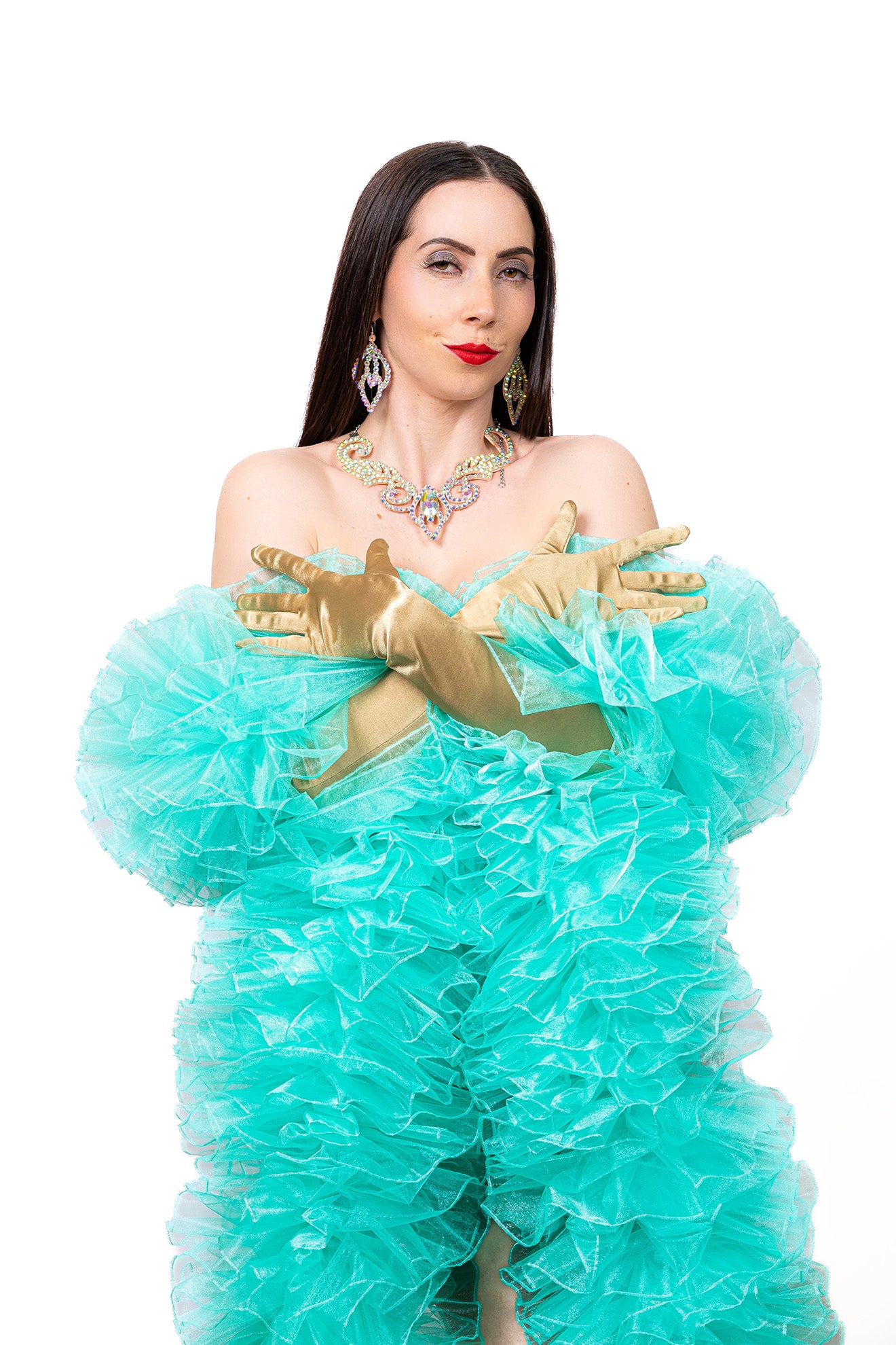 Mint Green Organza Boa