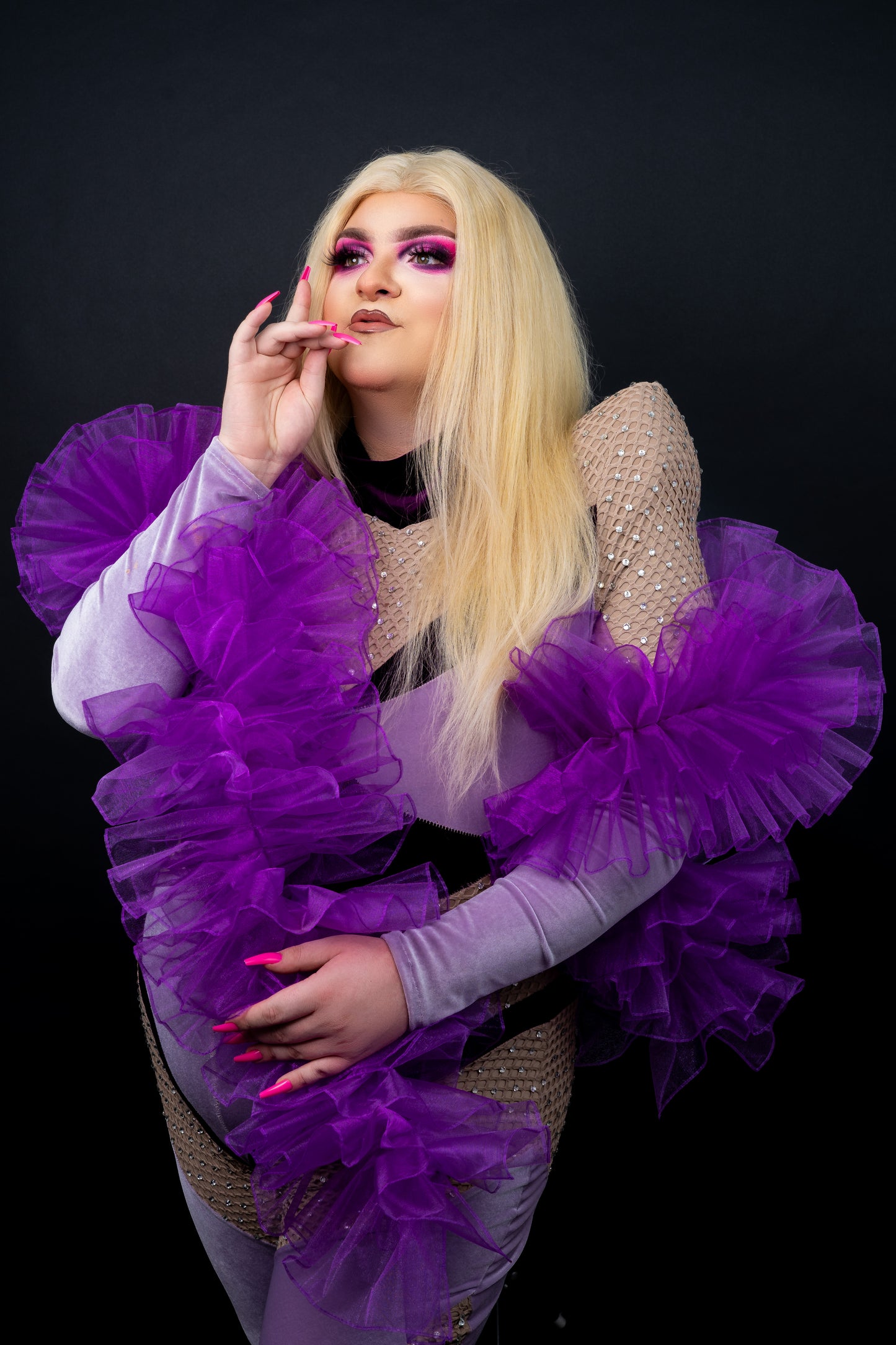 Purple Organza Boa