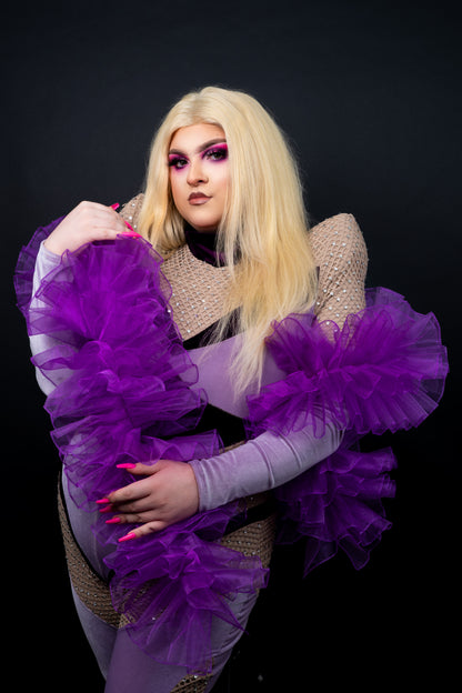 Purple Organza Boa