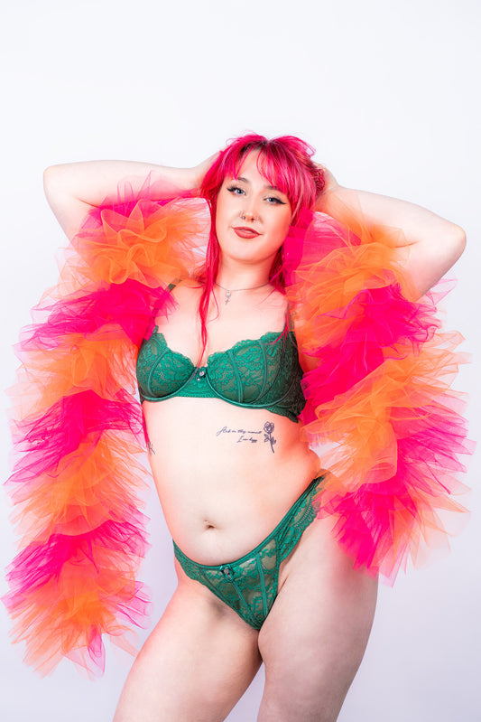 Orange and Pink Tulle Boa