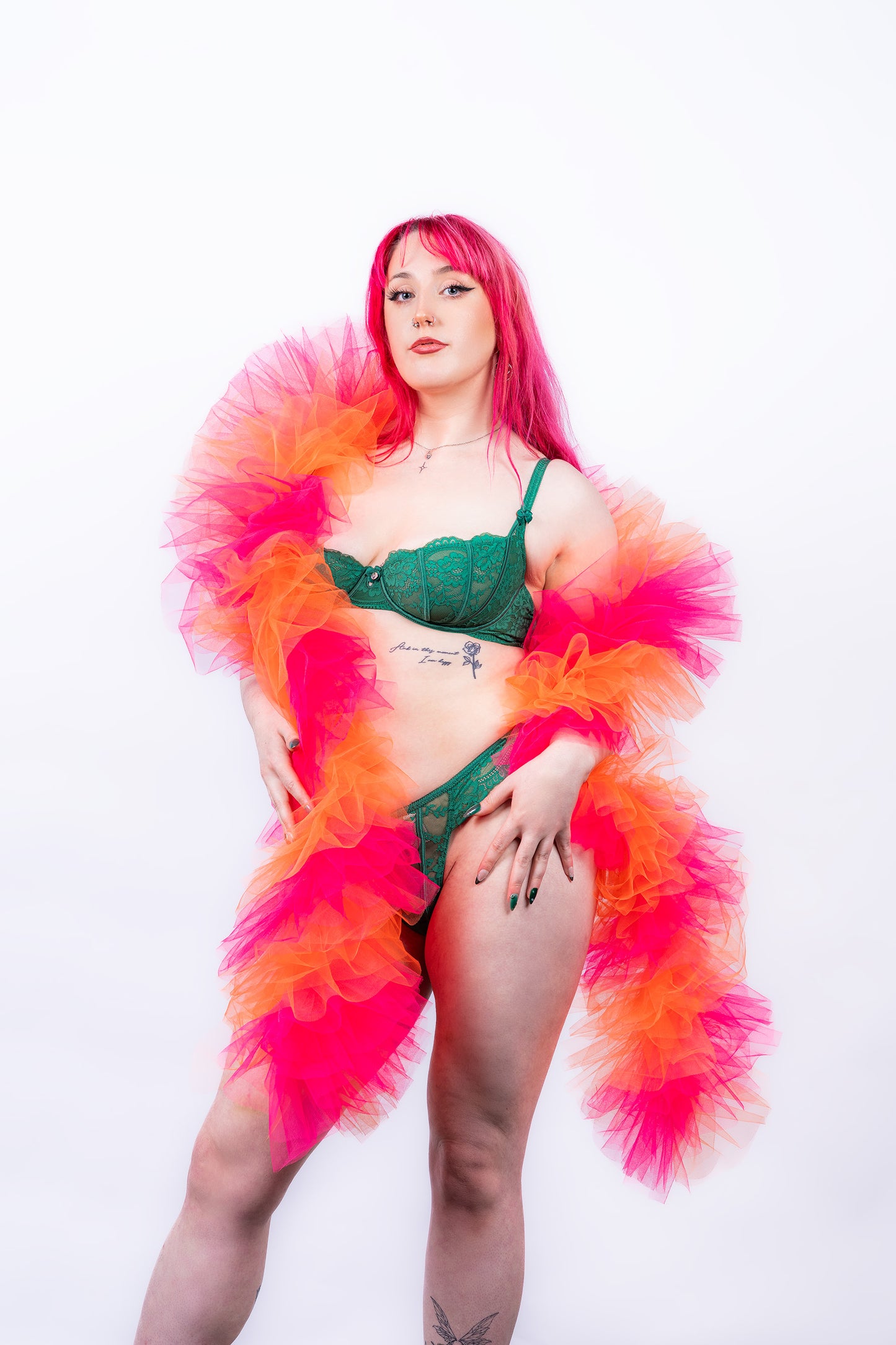 Orange and Pink Tulle Boa