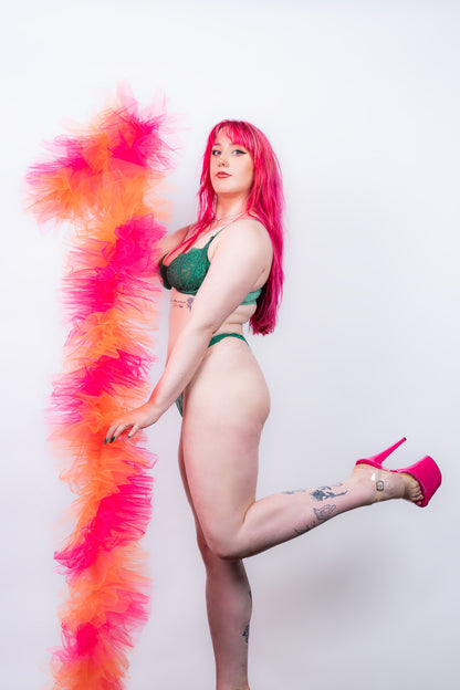 Orange and Pink Tulle Boa