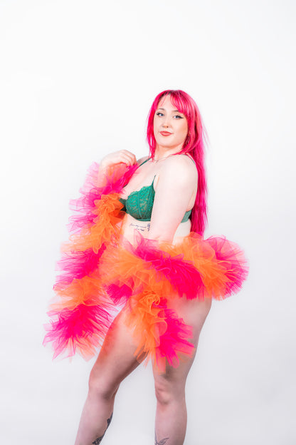 Orange and Pink Tulle Boa