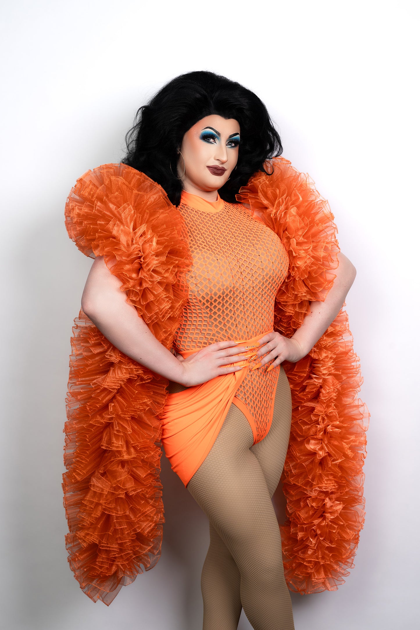 Orange Organza Boa
