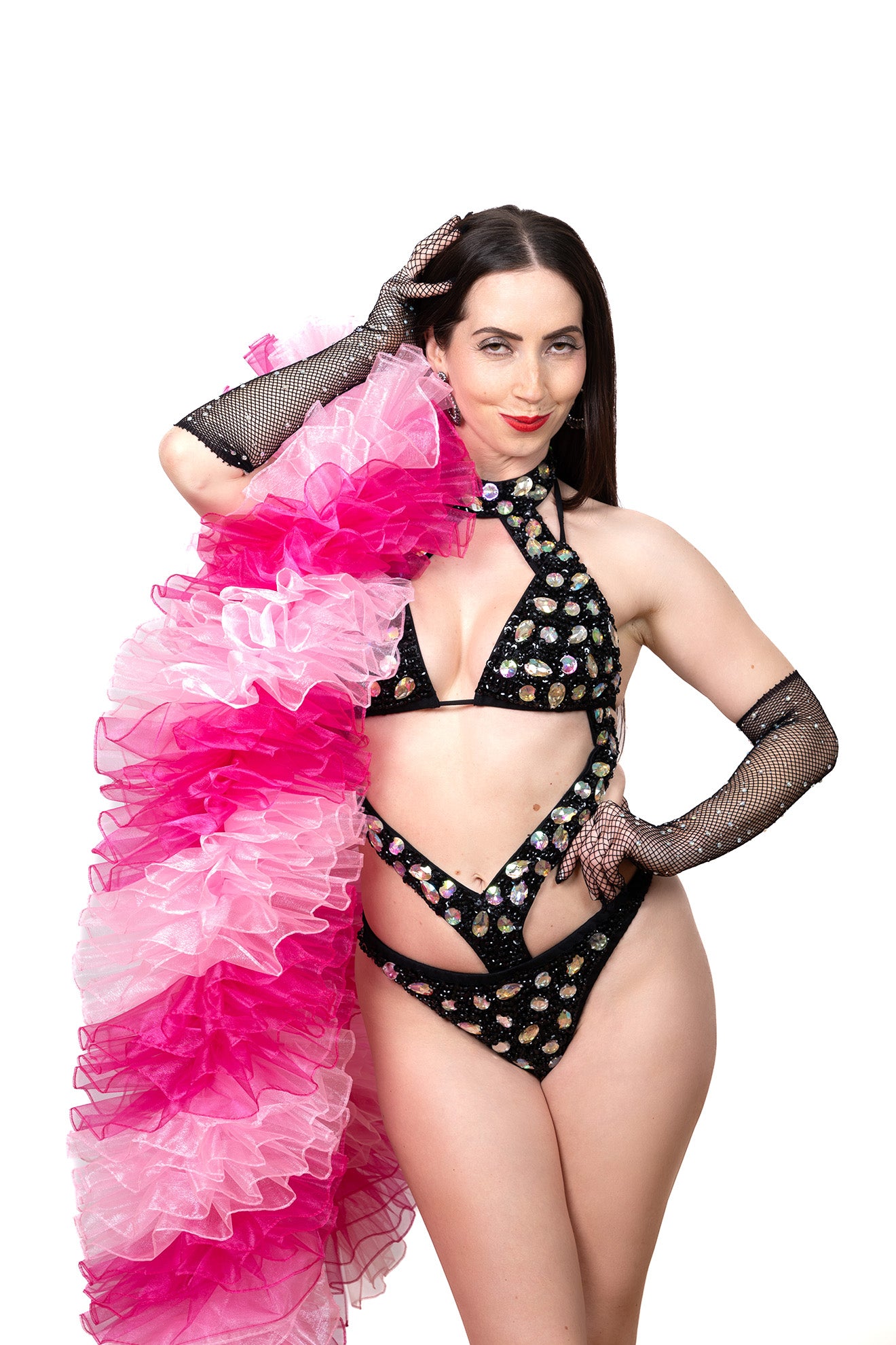 Pink Organza Boa - Two Tone