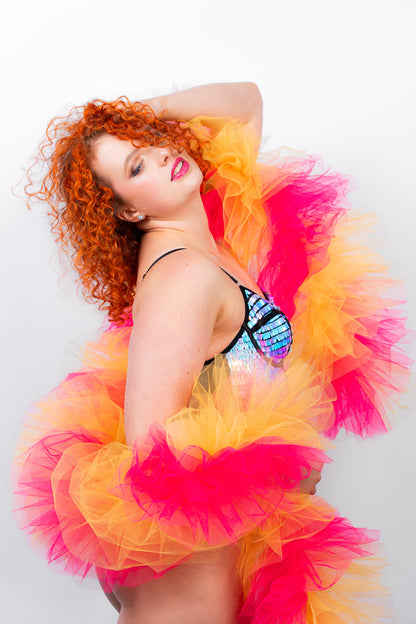 Pink and Yellow Tulle Boa