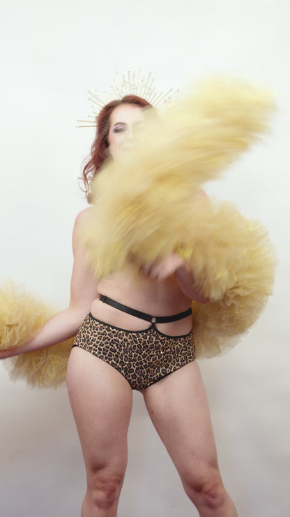 Glitter Gold Tulle Boa