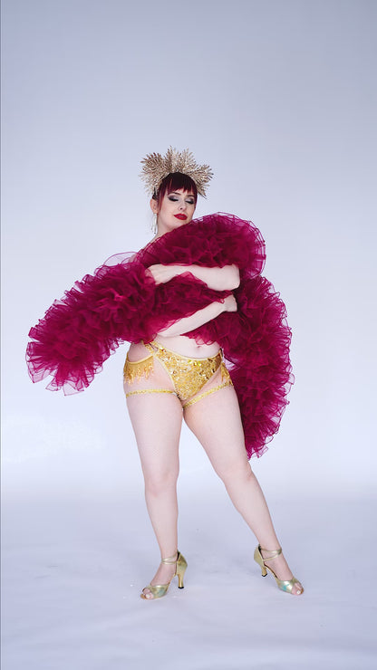 Red Wine Organza Boa