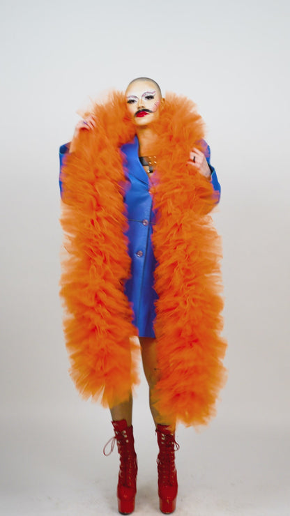 Orange Tulle Boa