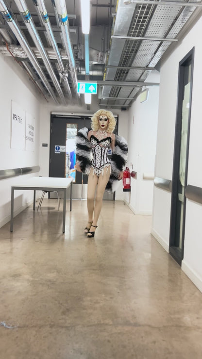 Black and White Organza Boa