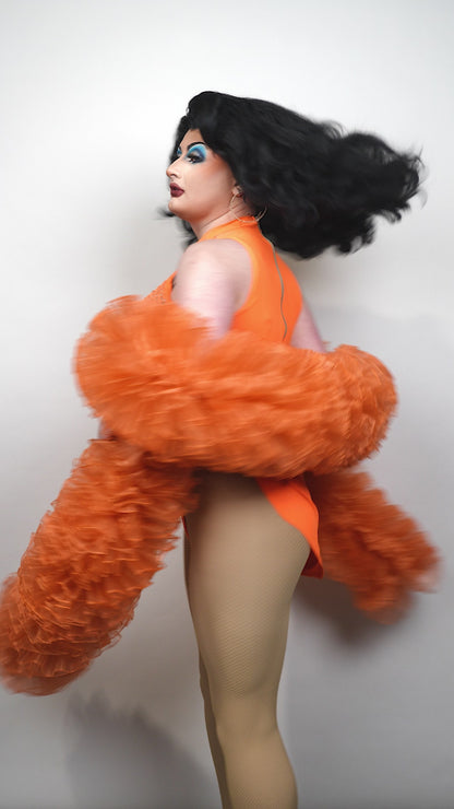 Orange Organza Boa