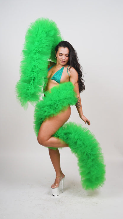 Green Tulle Boa