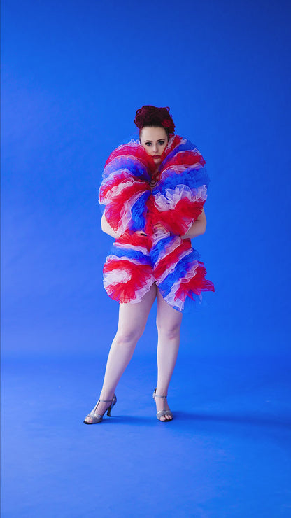 USA Flag Organza Boa