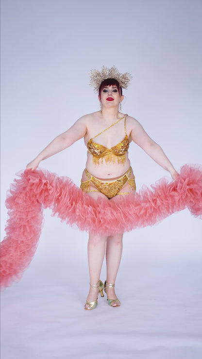 Rose Gold Organza Boa