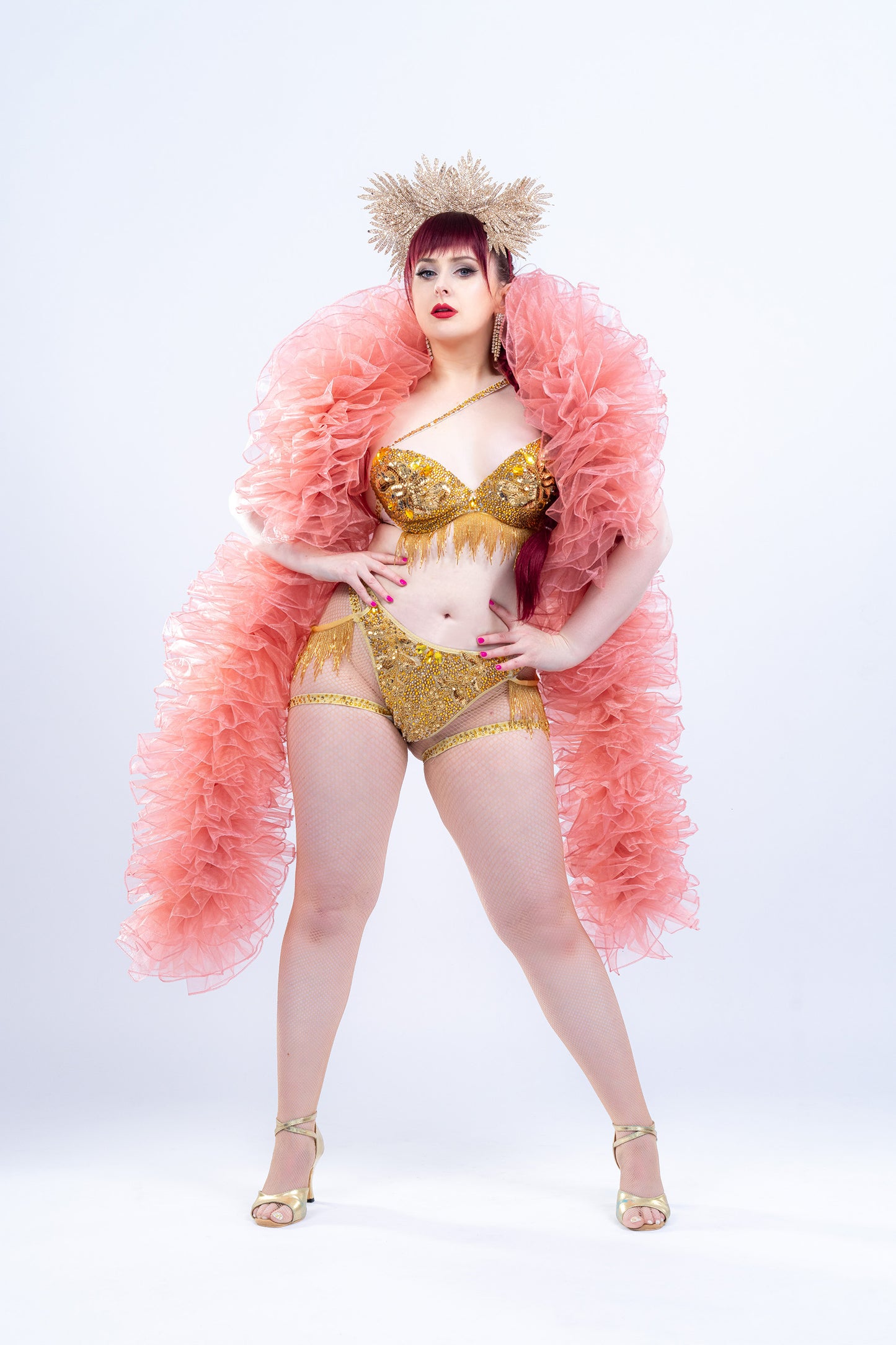 Rose Gold Organza Boa