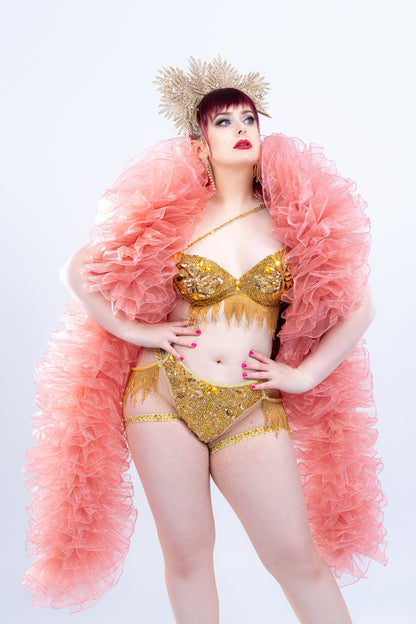 Rose Gold Organza Boa