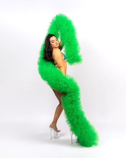 Green Tulle Boa