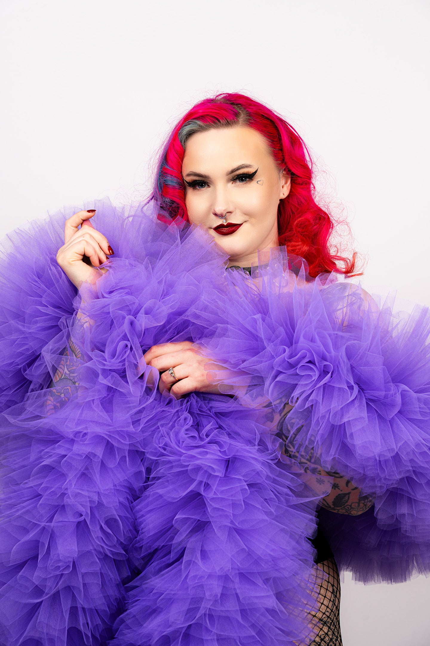 Purple Tulle Boa